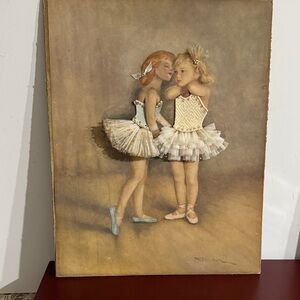 2 Vintage Pal Fried Charming Ballet Dancers 3D Art .Prints for shadowbox frame